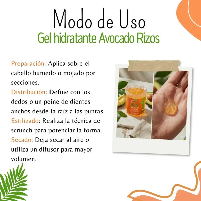 Gel hidratante para rizos Cantu Avocado 524g