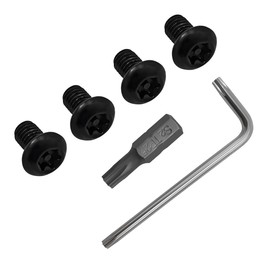 NYTKL Anti Theft License Plate Screws Set, Stainless Steel Rustproof License Plate Security Bolts with Torx Bit, M5 Tamper Proof Mounting Screws Kit for Fastening Car Tag Frame (M5-0.8×8mm)
