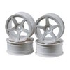 Tamiya Spoke Wheels (4), Med-Narrow, White