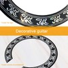 CHENNAN 4pcs Guitar Soundhole Sticker Soundhole Rosette Purfling Wood Sound