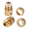 Tech Traders 2 Pack Brass Hose Connector, Hose End Quick