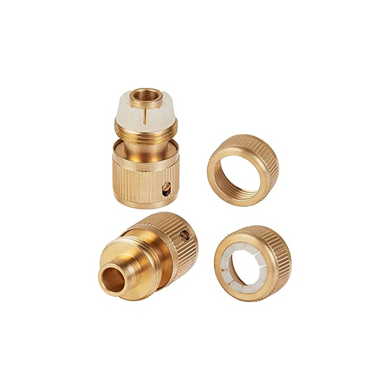 Tech Traders 2 Pack Brass Hose Connector, Hose End Quick