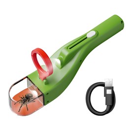 TAIHOBO Insektenfänger, Wiederaufladbar Spinnenfänger für Innen und Außen, Spinnenfalle mit Lupe, Insektenfänger Lebend mit Elektrischem Licht, für Beobachtung Insekten und Outdoor Suchspiel Kinder