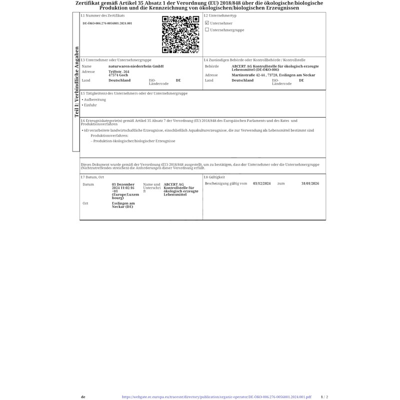 Organic Flower Pollen 250g