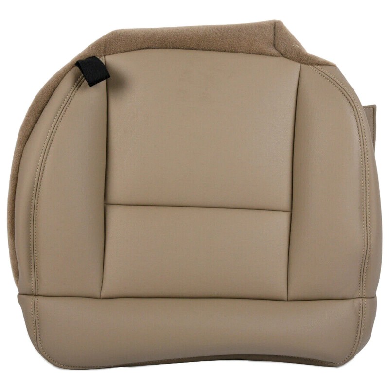Ford Leather Driver Bottom Seat Cover Beige W/ Foam Cushion