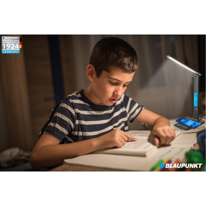Blaupunkt LED Desk Lamp with Wireless Charger - USB Charging