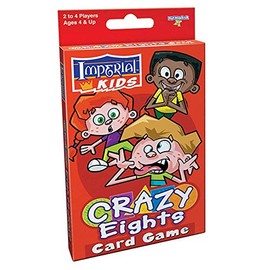 PlayMonster Imperial Kids Crazy Eights - Classic Card Game with Colorful, Durable Cards - for Ages 4+