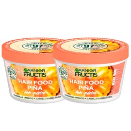 Kit Garnier Fructis Hair Food Piña 2 pack de mascarilla Anti-quiebre, ideal para pelo largo, frágil