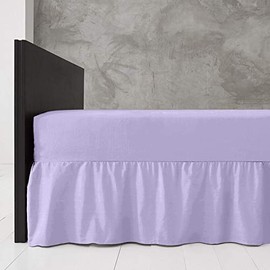 Egypto Plain Dyed Deep 𝐅𝐢𝐭𝐭𝐞𝐝 𝐕𝐚𝐥𝐚𝐧𝐜𝐞 Sheet King Size – Easy Care Soft & Durable Fitted Sheet with 30 cm Deep Frill – Breathable – Fit Over Mattress – Machine Washable (King Size,Lilac)