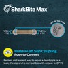 SharkBite Max 1/2 Inch Slip Coupling, Push to Connect Brass