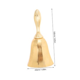 LALAFINA Manual Restaurant Bell Vintage Metal Hand Bell with Ergonomic Handle for Service Training Pets and Classroom Use Unique Design for Home and Bar