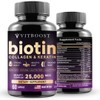 VITBOOST Biotin with Hyaluronic Acid, Collagen and Keratin – 25000