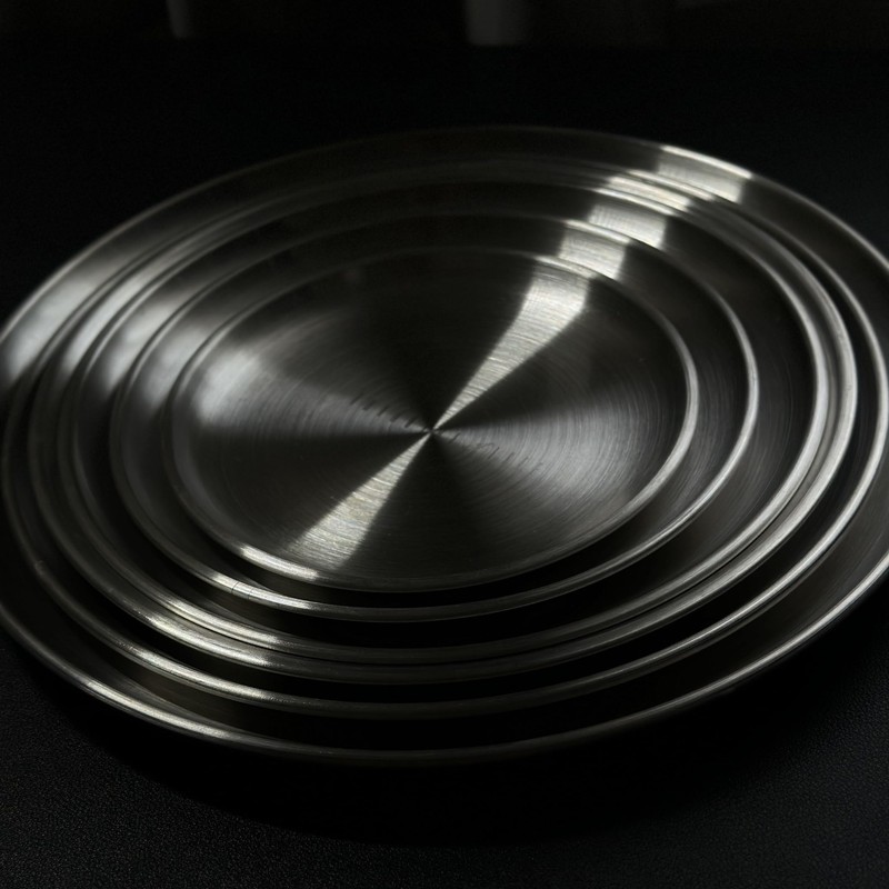 Ciathelife Stainless Steel Tableware Plates, Bowls, Cutlery, Dinnerware Set, Plates,
