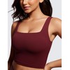 CRZ YOGA Butterluxe Womens Square Neck Longline Sports Bra -