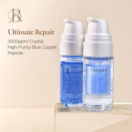 Decoder Blue Copper Peptide Repair Serum, Anti-Aging with 3000ppm Copper Peptide, Repair Dark Spots & Acne Marks, Pore Minimizer Serum, Calming Skin Repair, Wrinkle Care, Hypoallergenic, 30ml