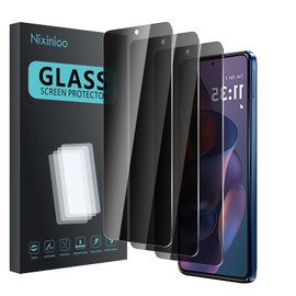 Nixinioo 3 Pack Privacy Screen Protector for Motorola Moto G Stylus 5G 2025, Anti Spy Tempered Glass 9H Hardness, Black Protector Anti Spy, Bubble Free, Anti-Scratch