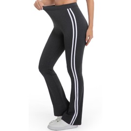 Sunvalix Flare Leggings for Women with Tummy Control, High Waisted Bootcut Wide Leg Yoga Workout Gym Pants,Black,Medium