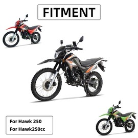 BAOUFF Ignition Key Switch for Hawk 250 and TBR7,Motorcycle Ignition Lock Cylinder for Hawk 250cc/TBR 7