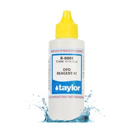 Taylor R-0001-C, DPD Reagent #1, 2 Ounce, for Testing Chlorine and Bromine Sanitizer Levels in Pool and Spas, Dropper Refill for Water Test Kits, Replace Annually | Made in The USA