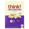thinkThin Think ! High Protein Bars, White Chocolate, 10 Bars,