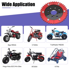 CILOYU 420 Sprocket 42 Tooth Mini Bike Split Sprocket Hub Adapter Compatible with Coleman CT200U BT200X CT200U-EX Baja Warrior Heat Massimo MB165 MB200 Predator 212cc 196cc 6.5hp 5.5hp Mini Bike Parts
