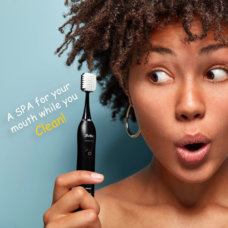 Big Mouth 2.0 Sonic Electric Toothbrush (Black) | High-End Quality