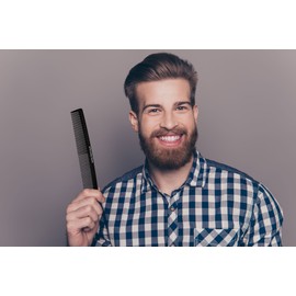 K-Pro Carbon Comb – Women's Men's Hair Cutting Comb Beard Comb Antistatic – Pack of 1