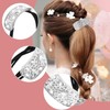 4Pcs Rhinestone Hair Scrunchies Crystal Hair Ties Rubber Bands Chic