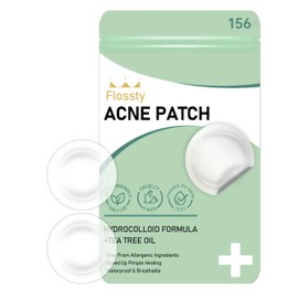 Flossty Hydrocolloid Salicylic Acid Tea Tree Oil Pimple Patches Star Breathable and Waterproof, EU Skin Test Hypoallergenic, Pack of 156