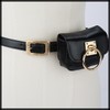 White Fang BT493 Women's Belt, Leather, Pouch, Pin Belt, Simple,