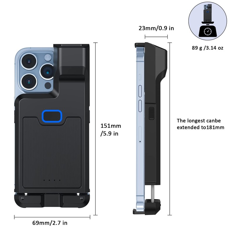 Alacrity Back Clip 1D/2D Wireless Barcode Scanner,3-in-1 Design with Bluetooth,2.4GHz