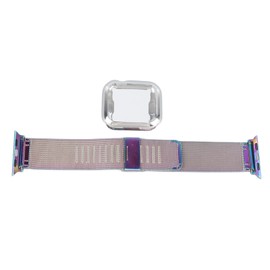 1.6in Replacement Band Strap Stainless Steel Protection Metal Band Strap for Iwatch Series 4‑6 Colorful