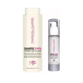18 MEA Therapy Shampoo 300ml & Serum Full Recovery 50ml - Fresca - Líquido - Dañados, Procesados, Altamente Porosos - Unisex