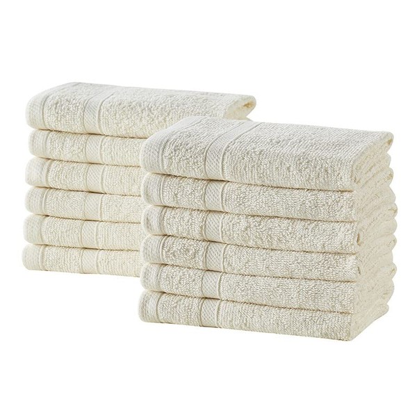 Clorox Paños 100% algodón aptos para blanqueador, de secado rápido, 12 unidades, color marfil