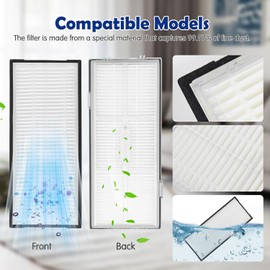 Bibemorol Replacement Parts for Roborock S8 Pro Ultra/S8 Docking Robot Vacuum, Robot Vacuum Accessories with 2 Main Brush, 4 Filters, 4 Side Brush, 1 Cleaning Brush