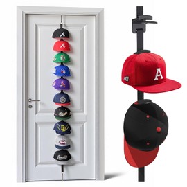 Aoodaily - Perchero para sombreros para puerta, gorras colgantes bidireccionales con ganchos de exhibición y percha, organizador de sombr...