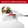 12FT QCC1 Low Pressure Propane Regulator with Hose, Universal Propane