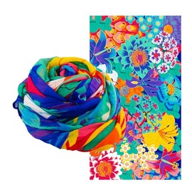 Pylones - Colourful Pareo Scarf for Walking - Bouquet - 100 x 180 cm, Multi-Colour, 100 x 180 cm, multicoloured