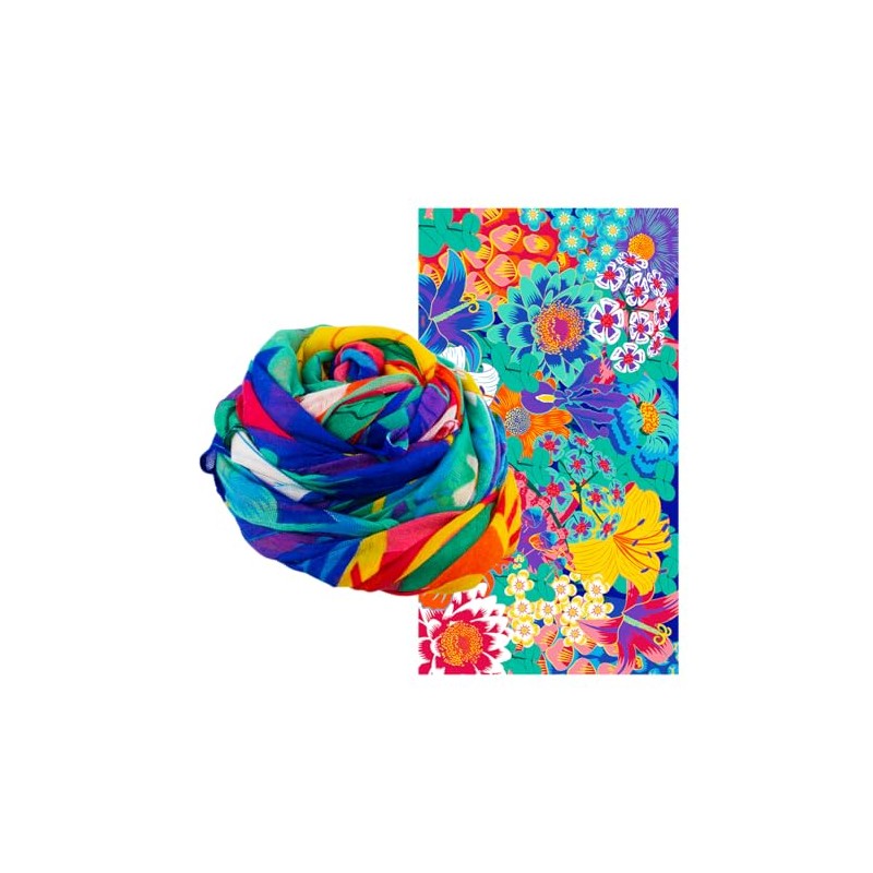 Pylones - Colourful Pareo Scarf for Walking - Bouquet -