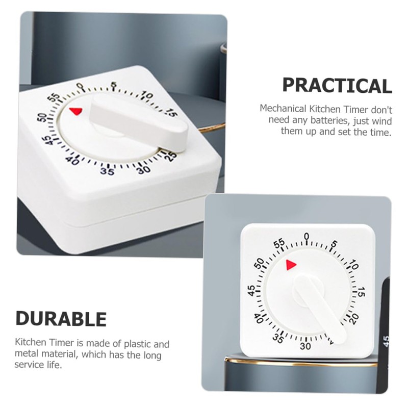 FUNOMOCYA Mechanical Kitchen Timer Countdown Tool Portable Reminder for Cooking