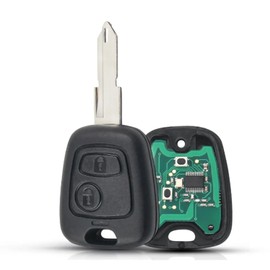 AULESSE 2 Buttons Peugeot Replacement Remote Key 433MHz ID46 PCF7961 Chip and NE73 Blades Car Key Shell for Peugeot 206 306 405