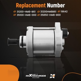 maXpeedingrods Starter Motor with Relay for 2008-2020 Honda Recon 250 TRX250TE FourTrax ES & TRX250TM FourTrax, Replace 31200-HM8-B61 SMU0478 410-54133 19642