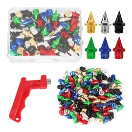 Lyaciomn 120PCS 1/4inch Track Country Spikes Golf Shoe Spikes with Spike Wrench, Replacement Spikes Track Shoes Easy Install Easy to Use