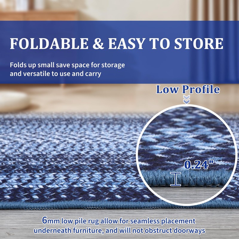 RUGSREAL Runner Rug 2x8 Machine Washable Hallway Runner Rug Entryway