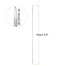 HARFINGTON 5Pcs Extra Fine Knitting Needles 1.5mm/0.06" Dia 14cm/ 5.5" Length Mini Double Pointed Stainless Steel Short Pin Needle for Sweater Clothing Sock