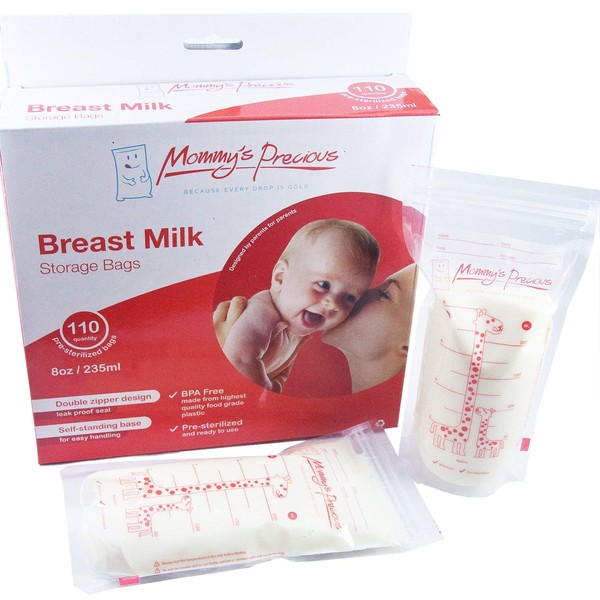 110 Count Breastmilk Storage Bags 8 Oz 235 ml Breastfeeding