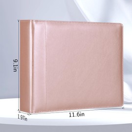 Antner 3 Ring Business Checkbook Binder for 3-On-A-Page End-Stub Deskbook Checks, 600 Checks Capacity, PU Leather Check Book Binder Cover with Zipper Pouch Fit 3 & 9 Holes Check Holder Organizer