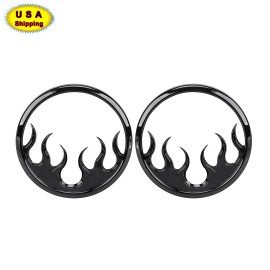 Unbranded Black Front Speaker Grill Trim Cover For Harley Touring Electra Tri Glide 14-23