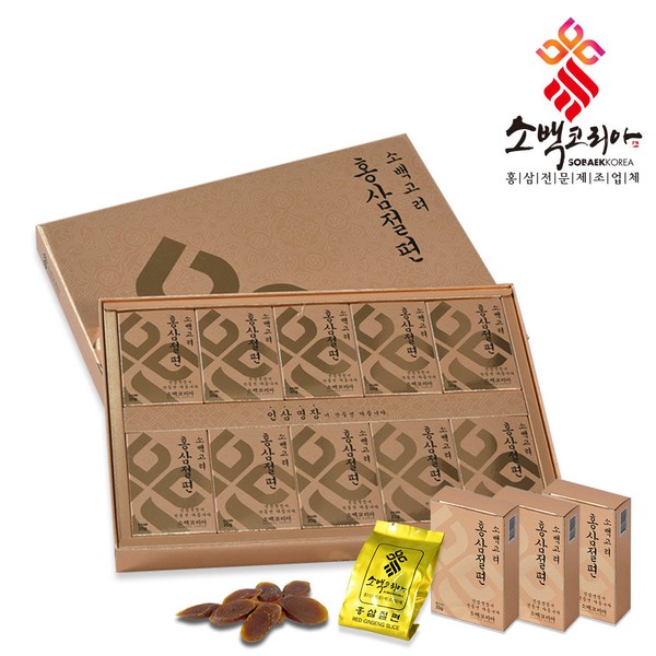 Sobaek Korea red ginseng slices 20g x 10 pieces x 2 boxes / 소백코리아 홍삼절편20gx10본x2박스