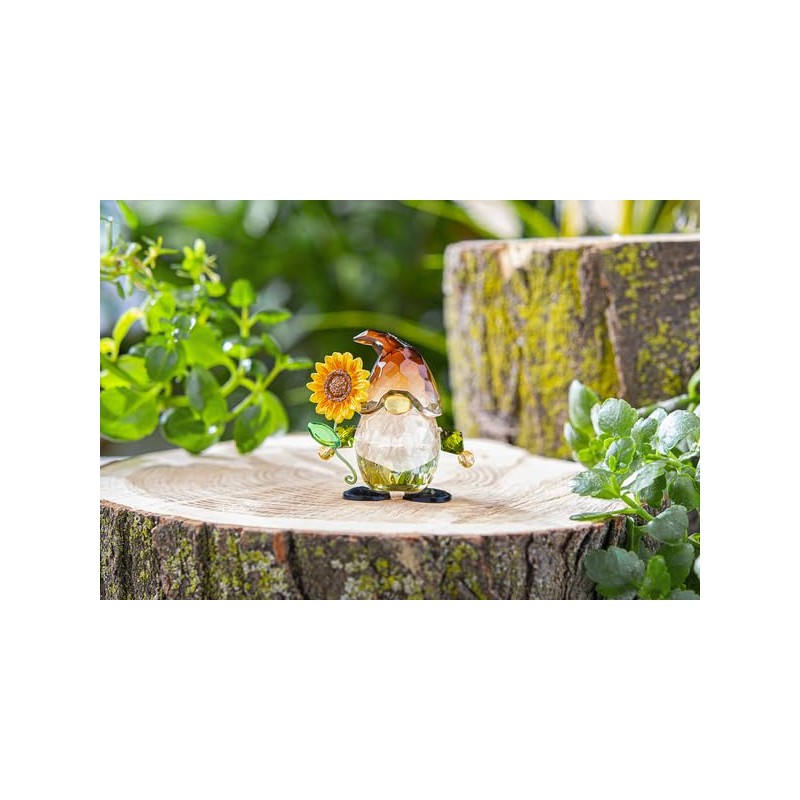 Ganz Crystal Expressions Spring Fall Sunflower Gnome Figurine